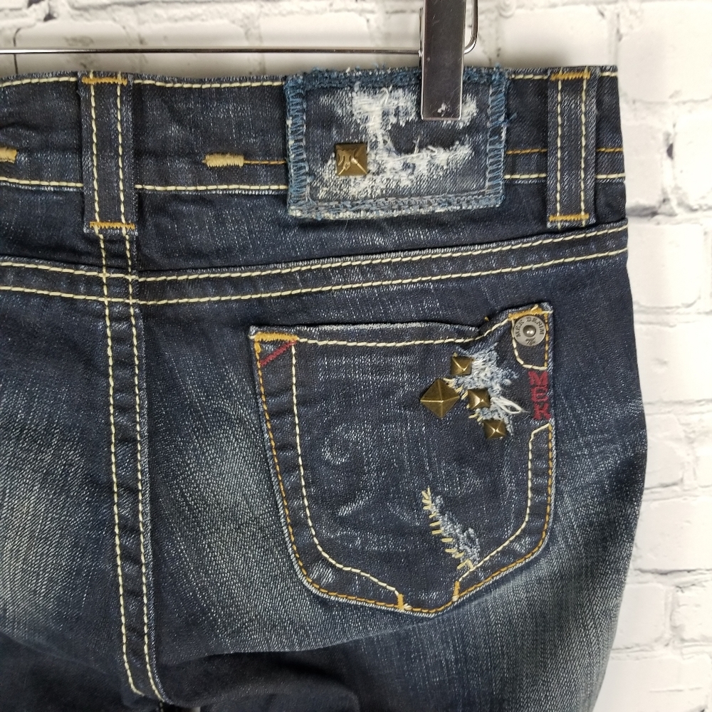 MEK DENIM | Antwerp boot cut stud distressed jeans